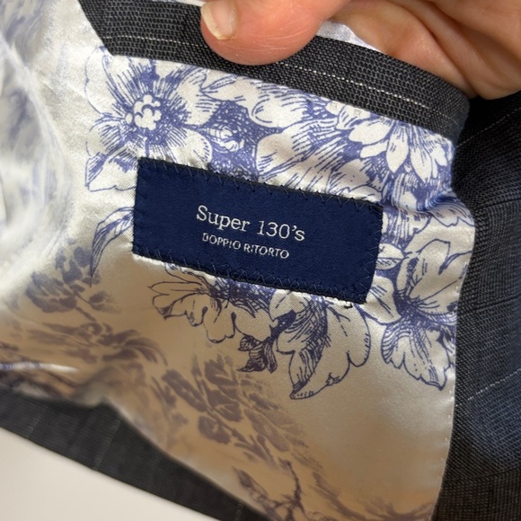 Atelier Munro Sport Coat Mens 40S Gray Glencheck Windowpane Wool Custom Made - Picture 14 of 16